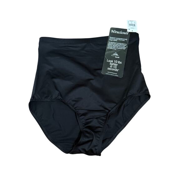Miraclesuit Black Super High Waist Brief Bottom Womens 14 - Picture 2 of 6